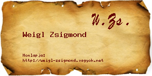 Weigl Zsigmond névjegykártya