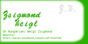 zsigmond weigl business card